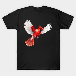 Northern Cardinal Flying T-Shirt